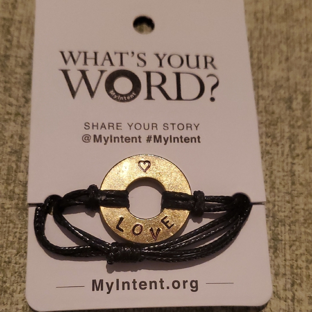 Gold and Black Love Bracelet